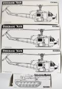 Four Corgi Firebase 'Nam 1:48 and 1:50 scale diecast model military vehicles comprising three UH-