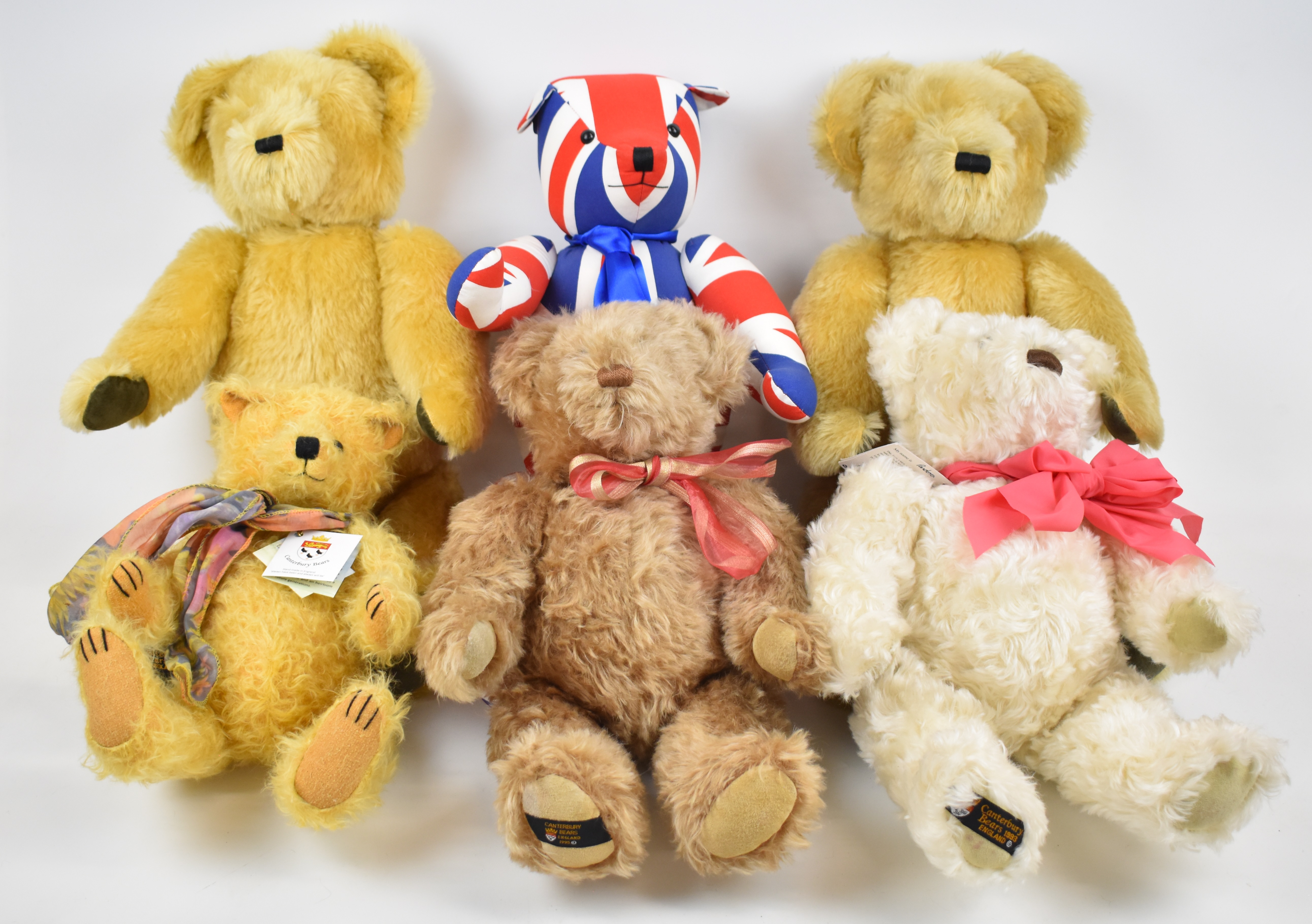 Twenty-two Canterbury Bears Teddy bears, each with original swing tag to neck, tallest 52cm. - Image 2 of 4