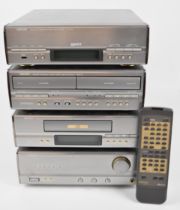 Denon D-110 Hi-Fi system comprising tuner, amplifier, compact disc player and cassette tape deck,