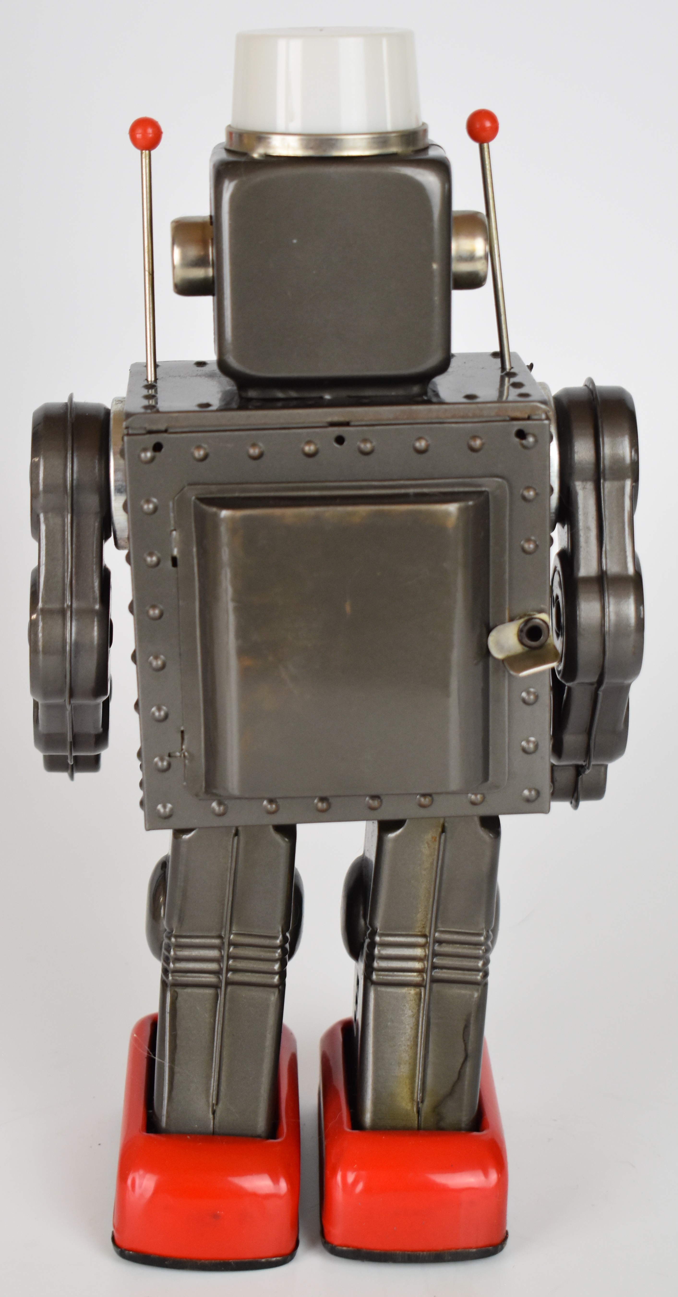 Japanese battery operated tinplate 'Machine Robot' by Horikawa (SH Toys) with visible gear - Image 3 of 12