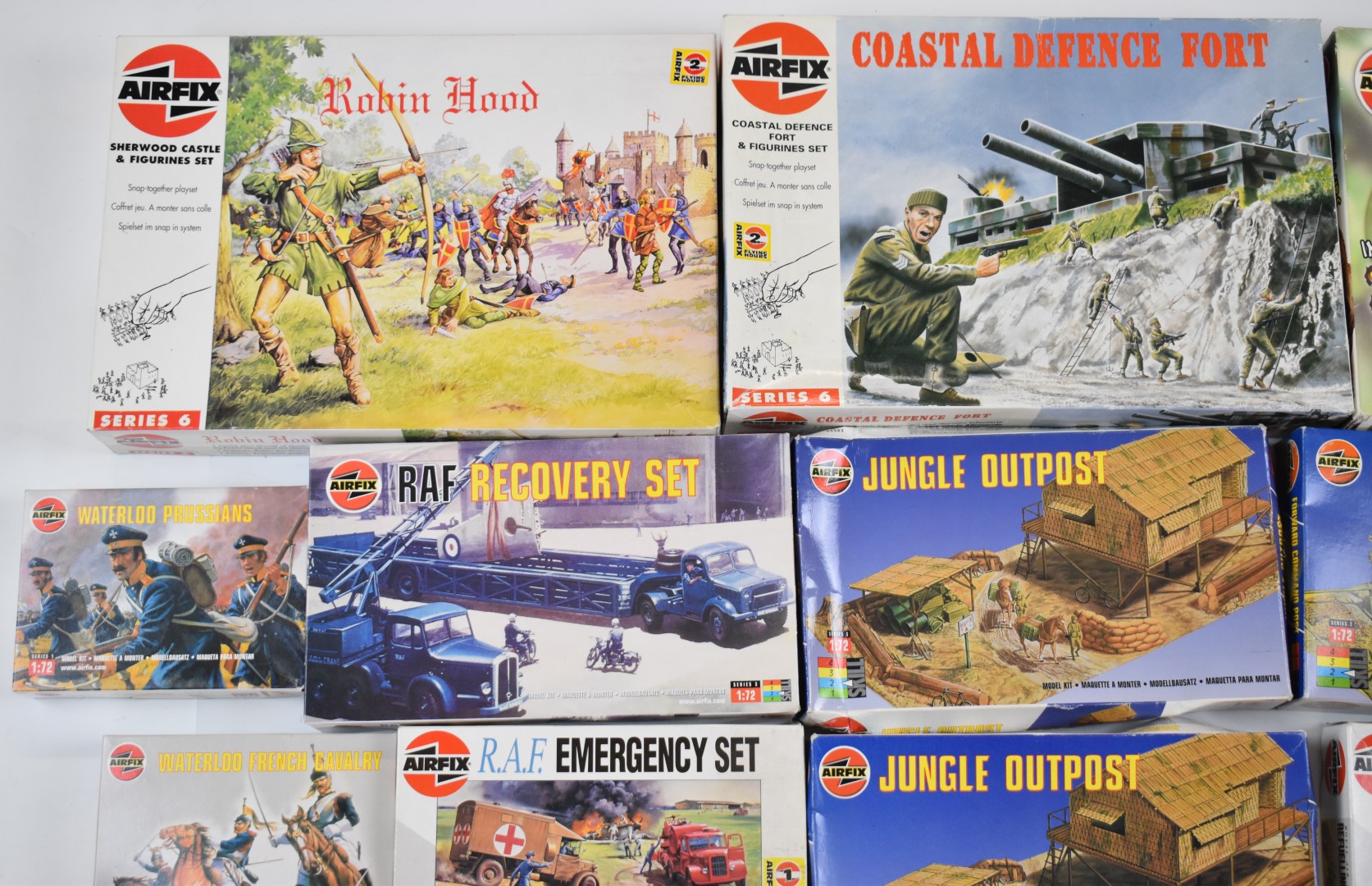 Fifteen Airfix 1:72 scale plastic model kits to include Jungle Outpost 03382, Costal Defence Fort - Image 2 of 10