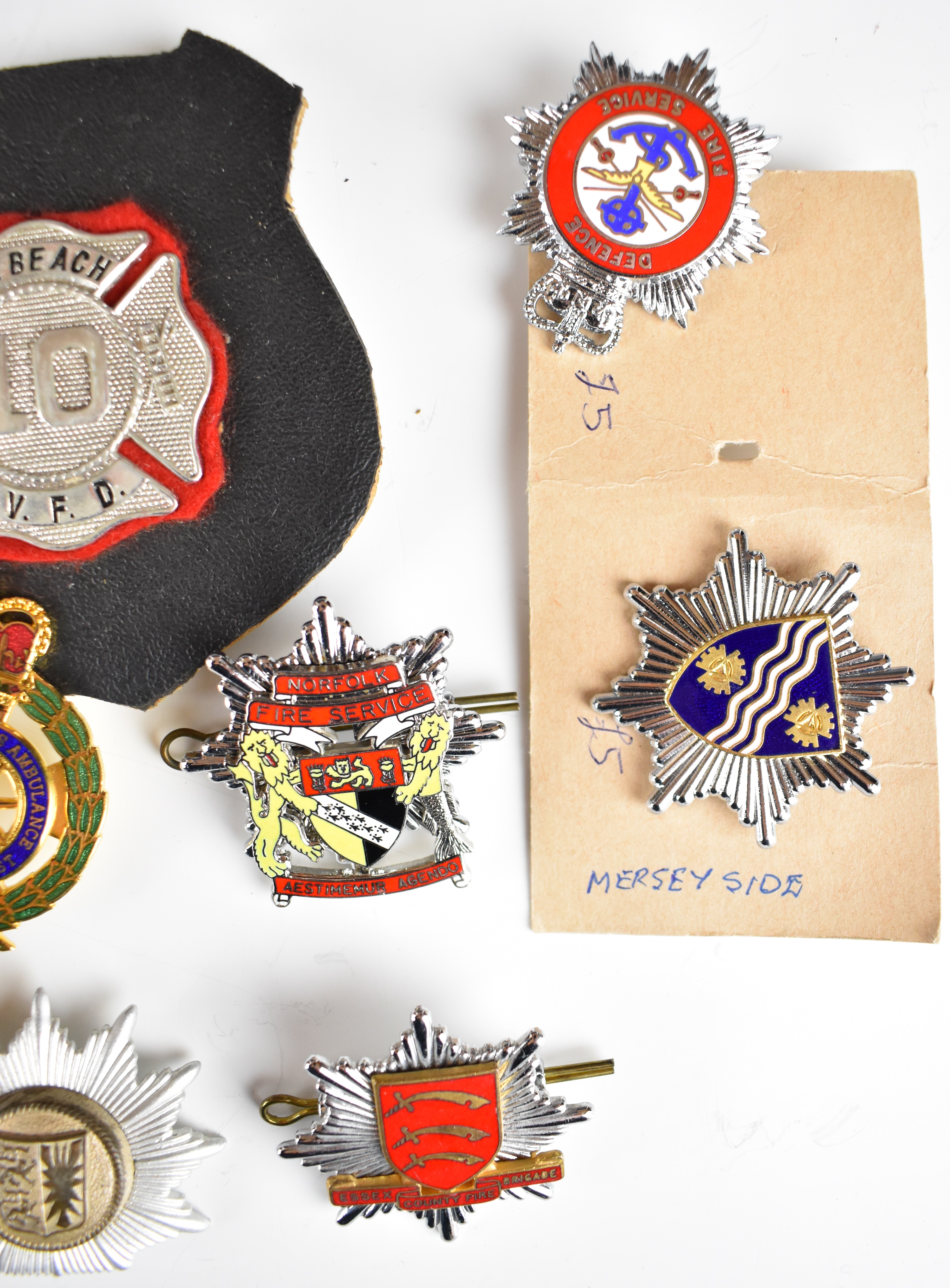 Collection of approximately 20 Fire and Ambulance badges including Lancashire County, South Wales, - Image 2 of 6