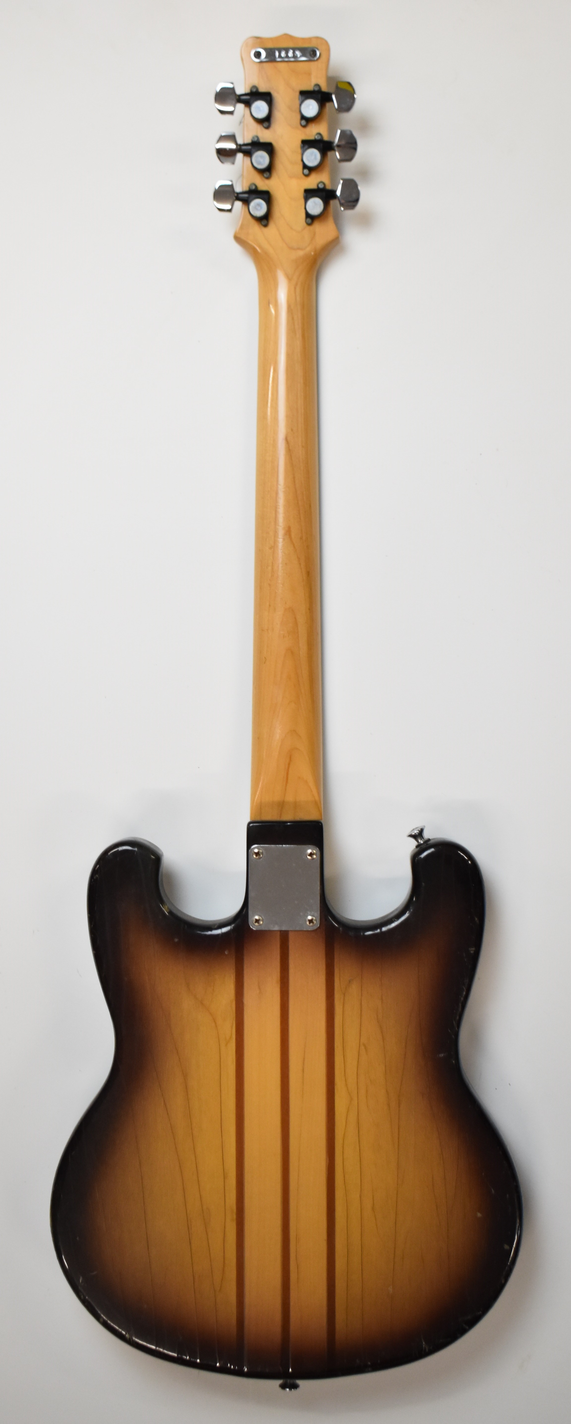 Shergold Nu Meteor electric guitar circa 1980 reportedly only forty produced, with tobacco - Image 4 of 8