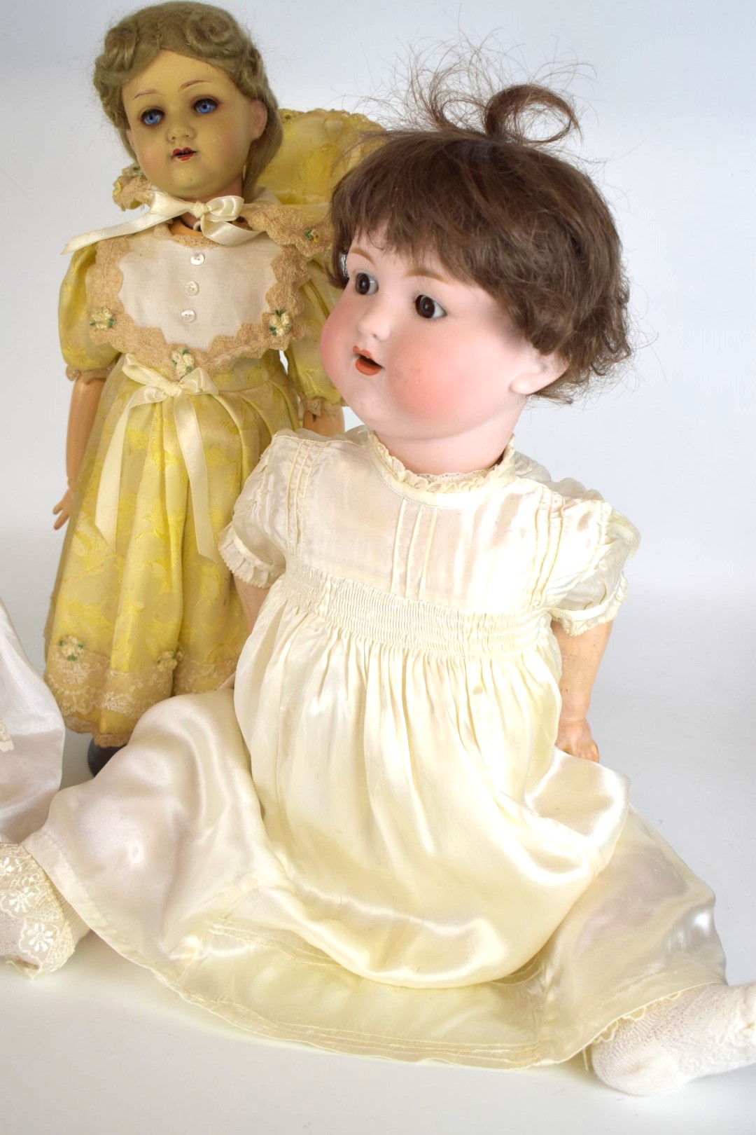 Three Armand Marseille bisque headed dolls with weighted eyes, articulated limbs, painted features - Image 3 of 7