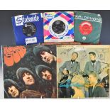 Seventeen albums including Everly Brothers Instant Party (signed), The Beatles Rubber Soul, Nancy