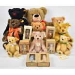 Fifteen Steiff Teddy bears, each with original tags and button in ear to include Teddybar 30