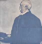 William Nicholson lithograph of Prince Bismark, 24 x 23cm