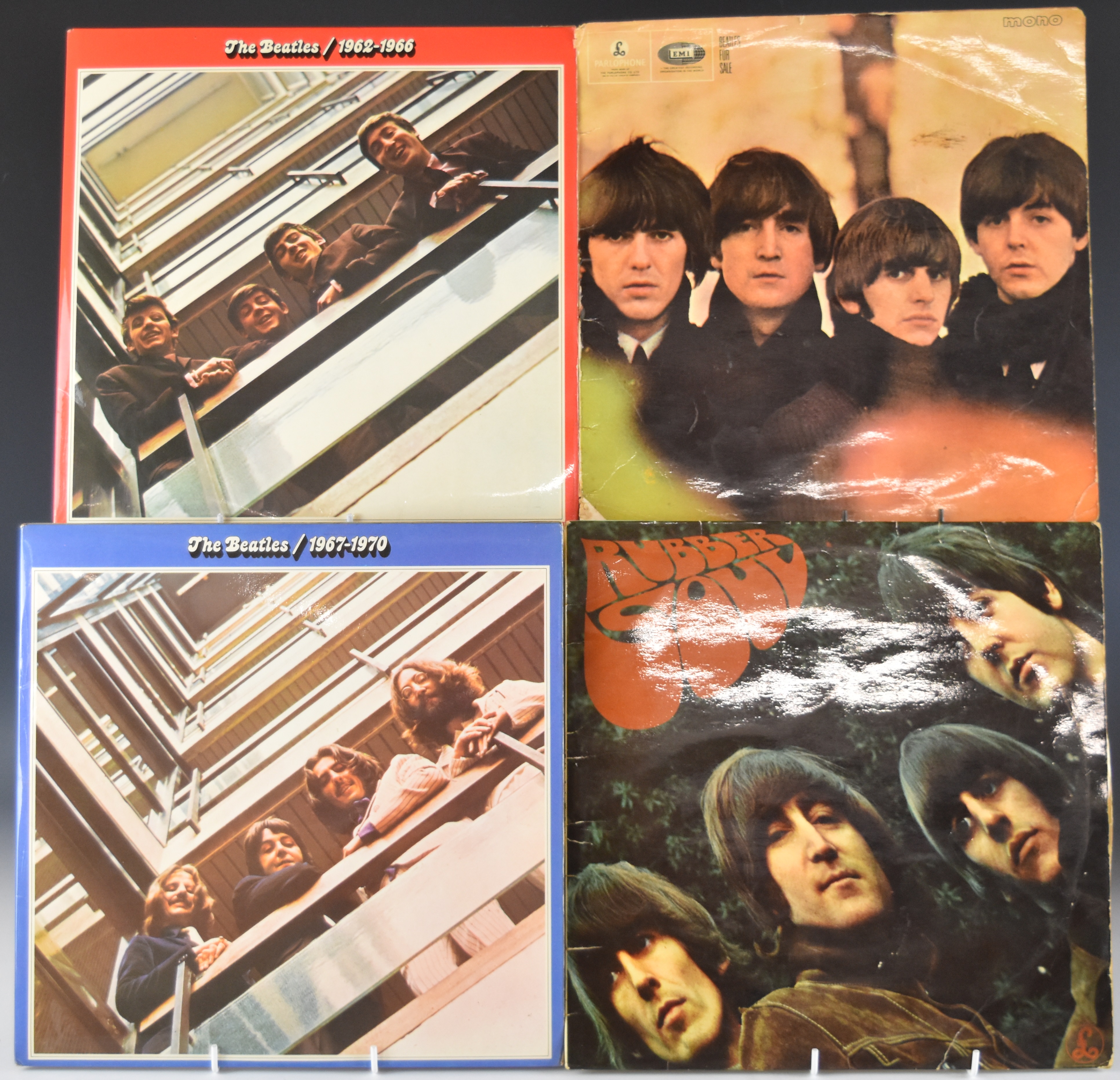 Thirty seven vinyl LPs to include The Beatles 1967-1970, Rubber Soul, Beatles For Sale, Stevie