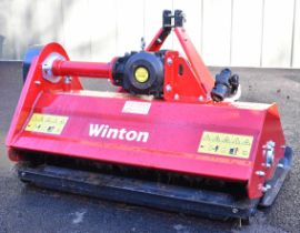 Winton EFGC-105 flail mower to suit small tractor, with identification / specification plate stating