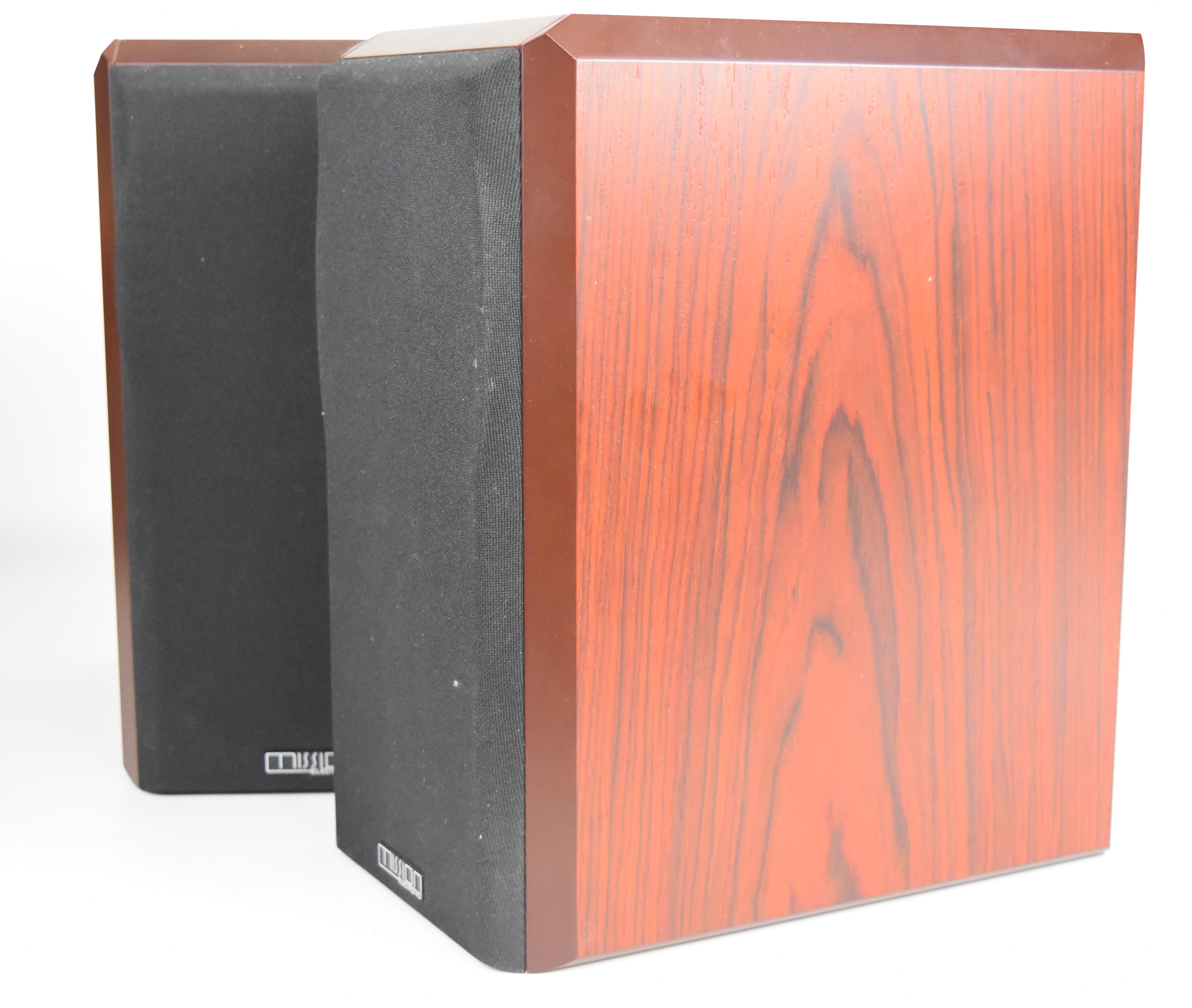 Pair of Mission 751 speakers in rosewood casing, height 32cm, made in England. - Image 2 of 3