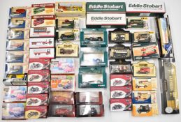 Over sixty diecast model cars, motorcycles, haulage and emergency service vehicles to include Corgi,