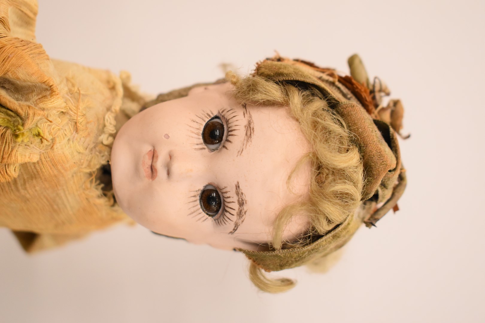 19th century likely French Renou automaton model of a doll, with bisque or similar face and lower - Image 9 of 12