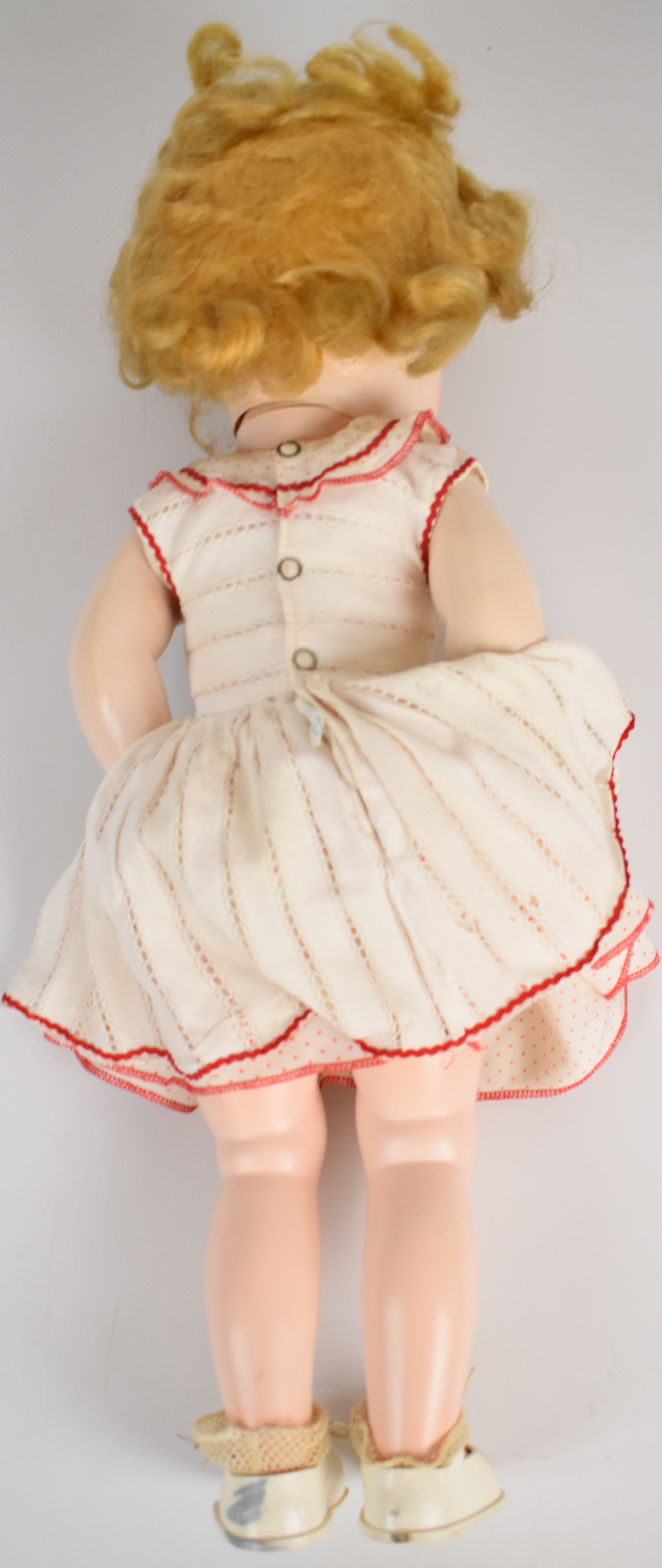 Pedigree plastic bodied doll with blonde hair, blue weighted eyes, red lips and tinted cheeks, - Image 2 of 3