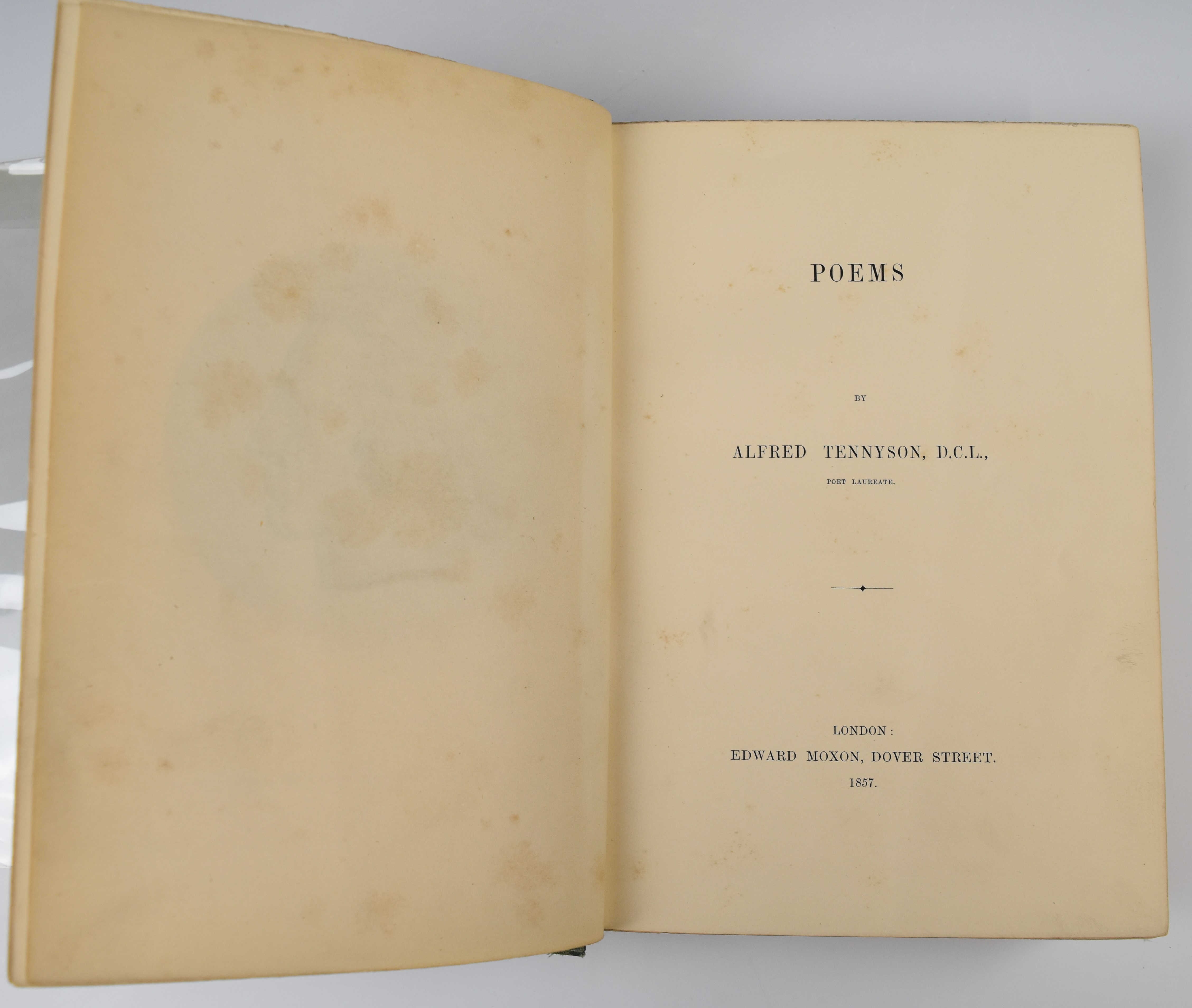 [Pre-Raphaelite] Poems by Alfred Tennyson published Edward Moxon 1857 the first edition with - Image 2 of 4