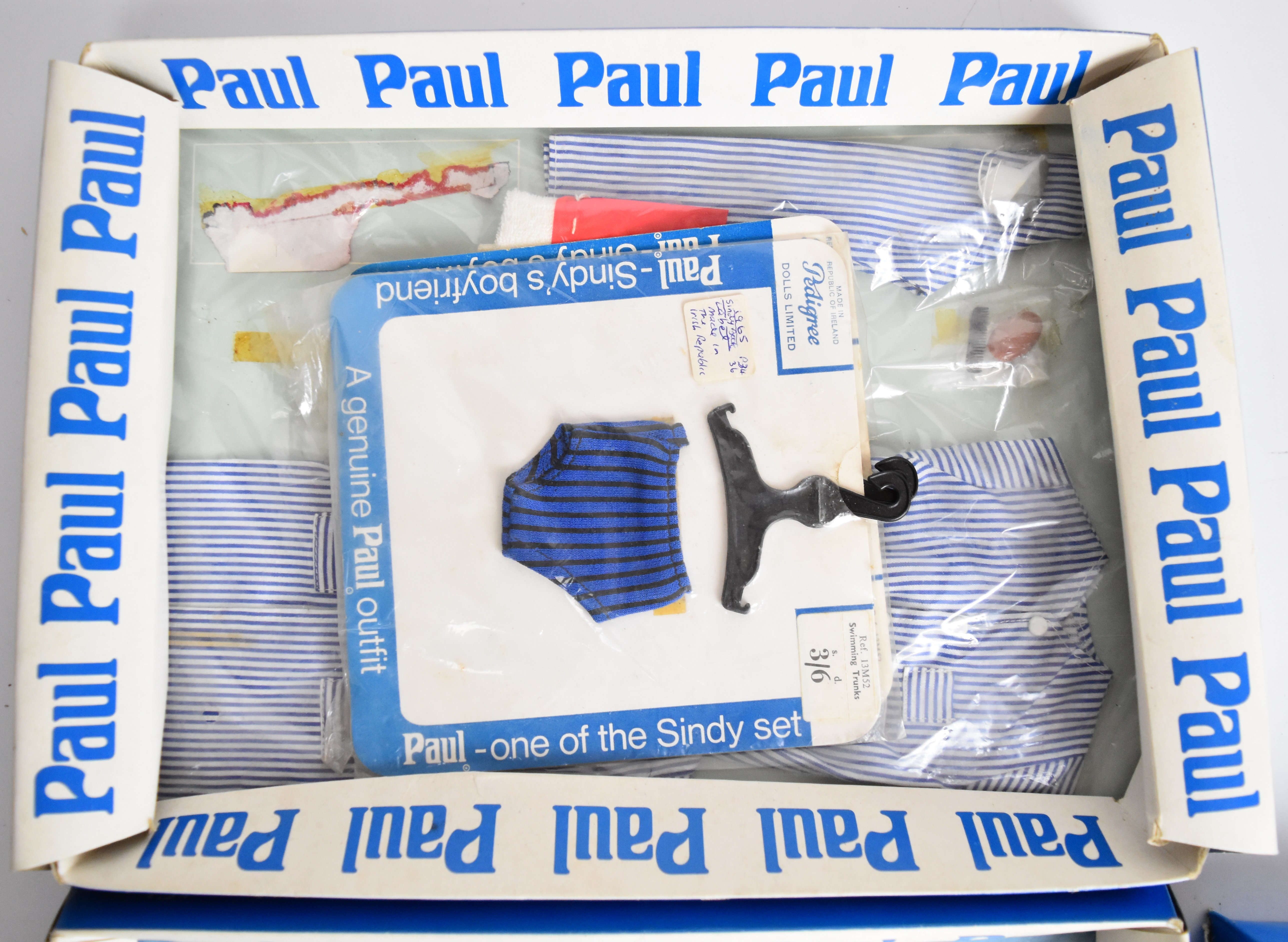Three 1960's Pedigree Sindy Paul doll clothing packs comprising Doctor, Bedtime and Skiing - Image 4 of 4