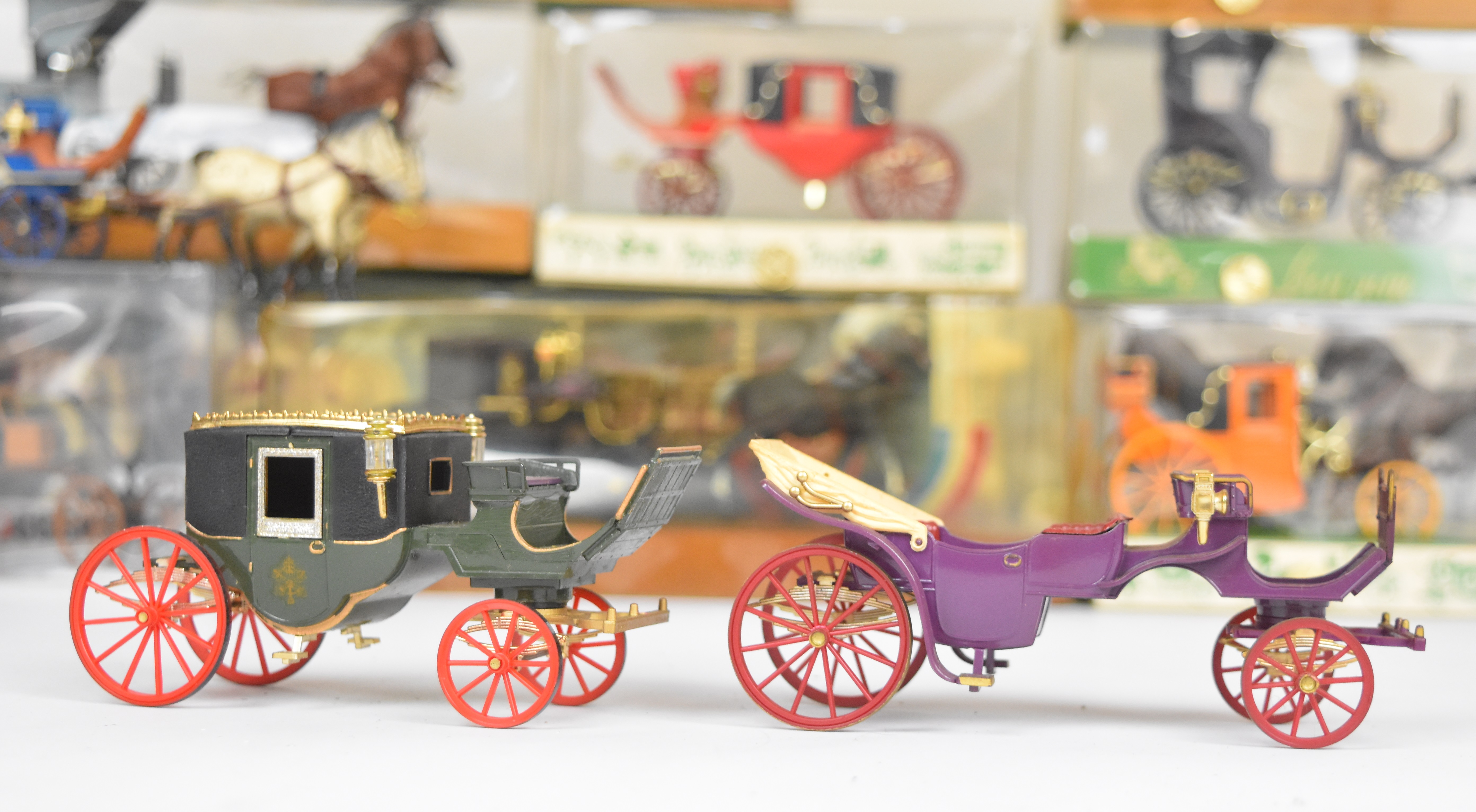 Seventeen Brumm Historical Series horse and carriage sets together with a Corgi State Landau 1902, - Image 3 of 8