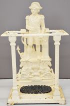 19thC figural cast iron Lord Nelson stick/umbrella stand with 'Nelson' to casting and lift out