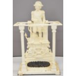 19thC figural cast iron Lord Nelson stick/umbrella stand with 'Nelson' to casting and lift out