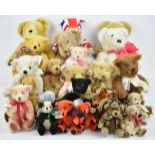 Twenty-two Canterbury Bears Teddy bears, each with original swing tag to neck, tallest 52cm.