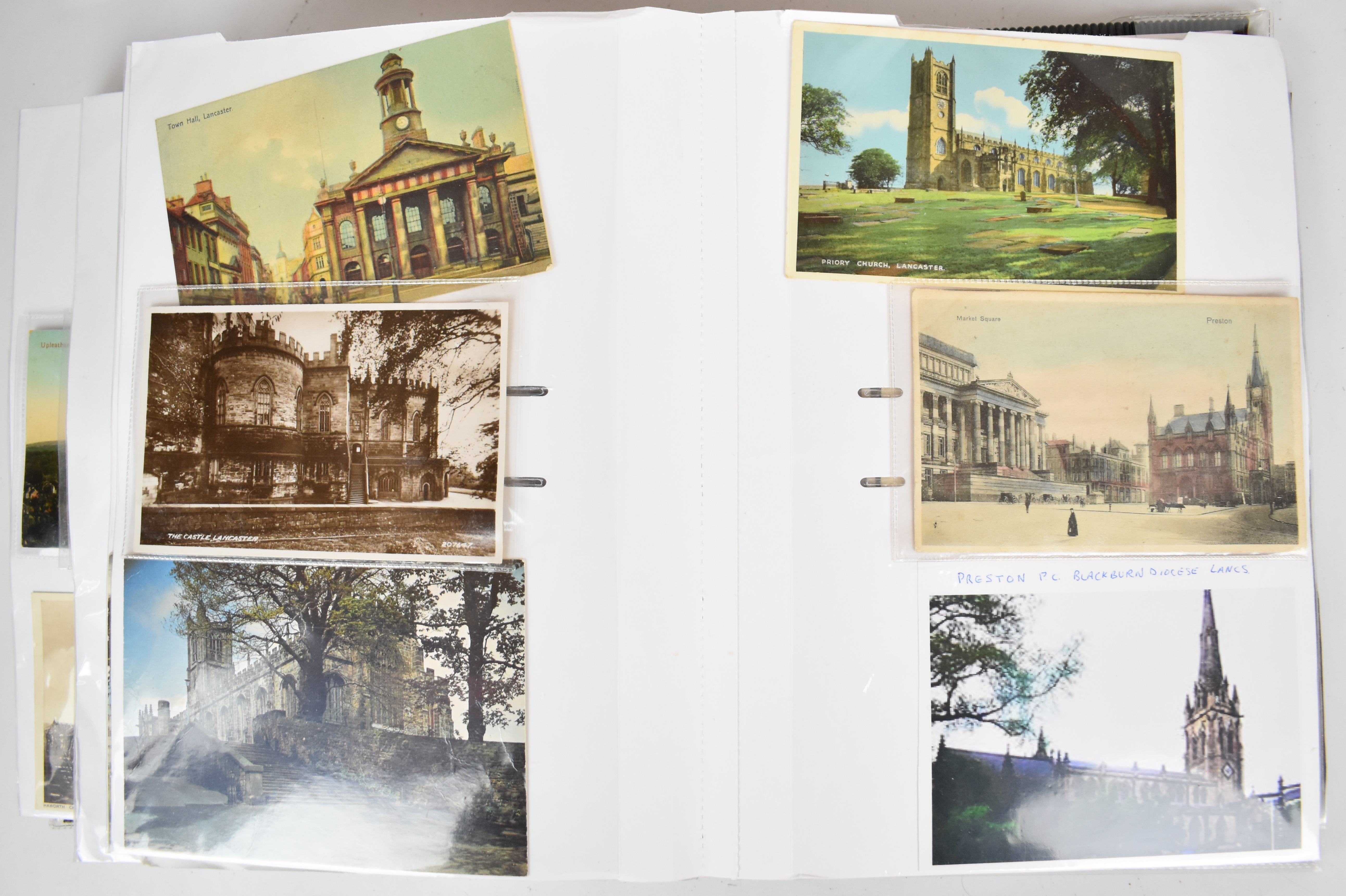 Two albums of topographical postcards including York, Ripon, Leeds, Manchester, Carlisle, Durham, - Image 3 of 9