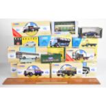 Eighteen mostly Corgi diecast model truck and buses to include General Motors Greyhound Lines 98602,