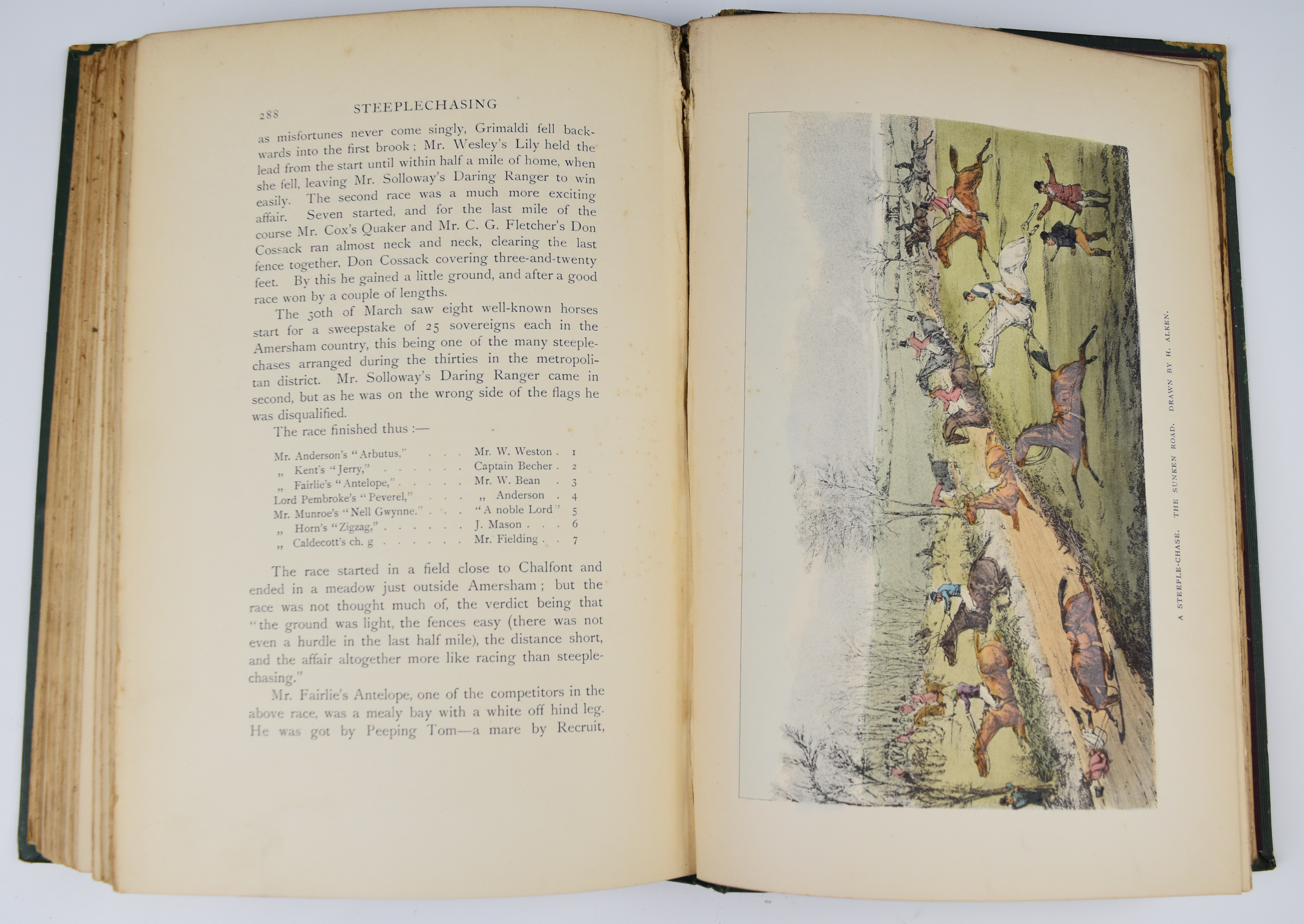 A History of Steeple-Chasing by William C.A. Blew with 28 illustrations chiefly drawn by Henry - Image 5 of 5