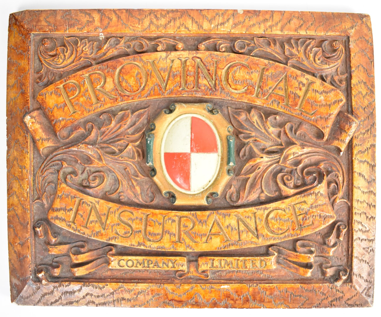 Vintage Provincial Insurance and Abbey National wall plaques, size of larger 59.5 x 35.5cm - Image 2 of 5