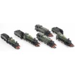 Five Mainline 00 gauge model railway locomotives to include two 2-6-2 Prairie Tank Class 6169 and