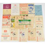 Collection of rugby, football and other sporting programmes including Gloucester Rugby examples 1946