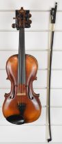 19th century violin labelled 'Jacobus Stainer in Absam Prope Oenipontum 1776', with 35.2cm two piece