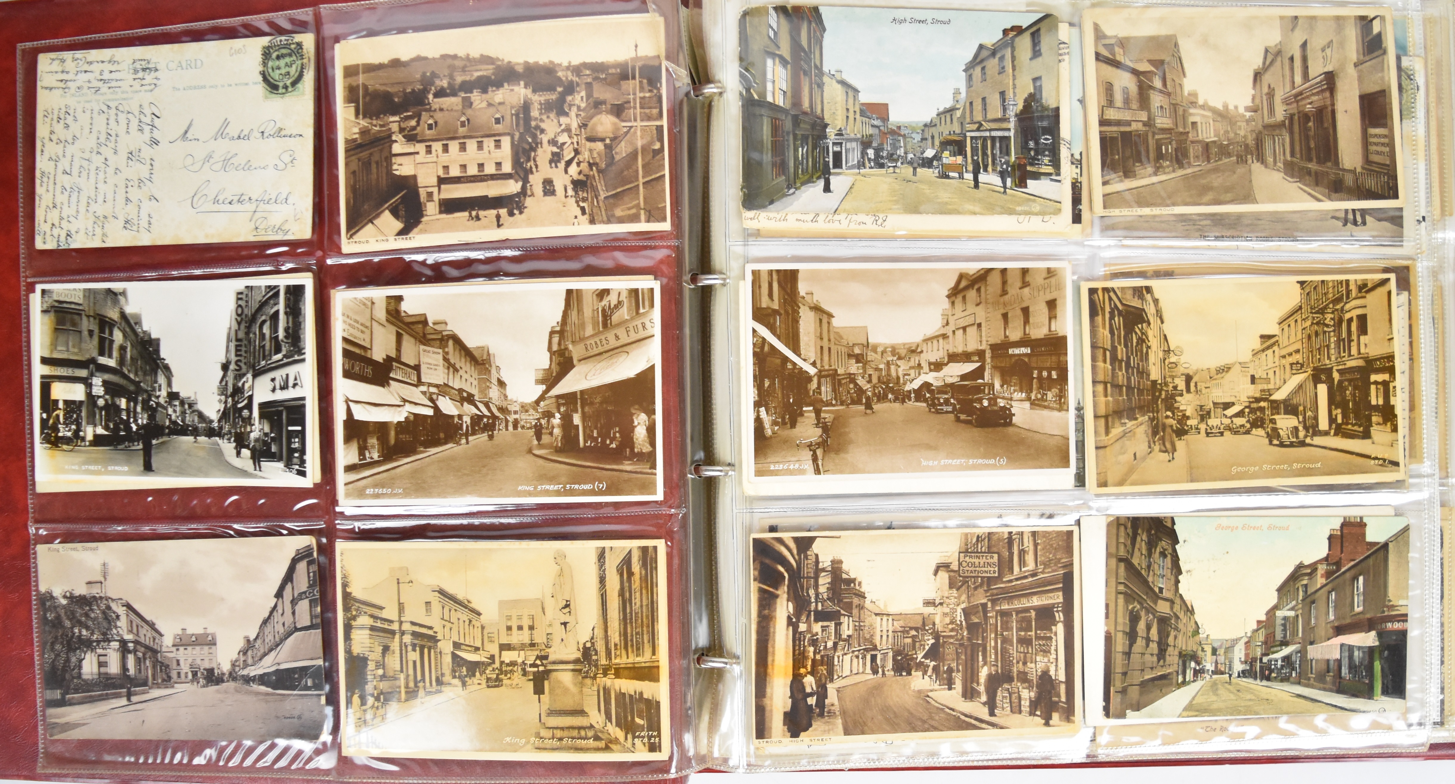 Postcard album of Stroud and surrounding villages, Gloucestershire including a very large number - Image 2 of 7