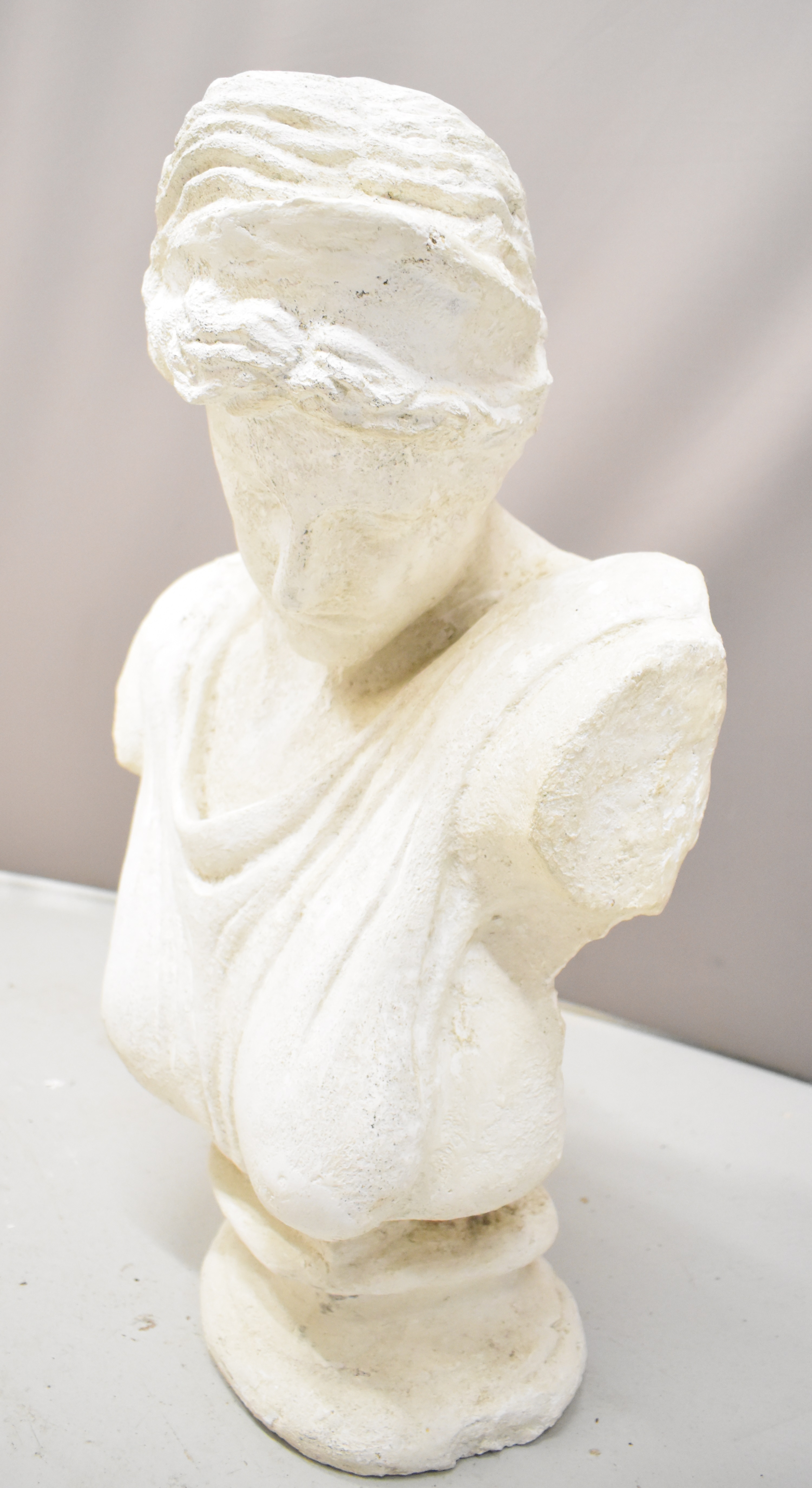 Classical style bust of a lady, on socle base, height 69cm - Image 2 of 3
