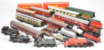 A collection of mostly Hornby 00 gauge model railway to include four locomotives, passenger