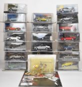 Twenty-one GE Fabbri Ltd 007 James Bond diecast model cars including vehicles from Goldeneye, The