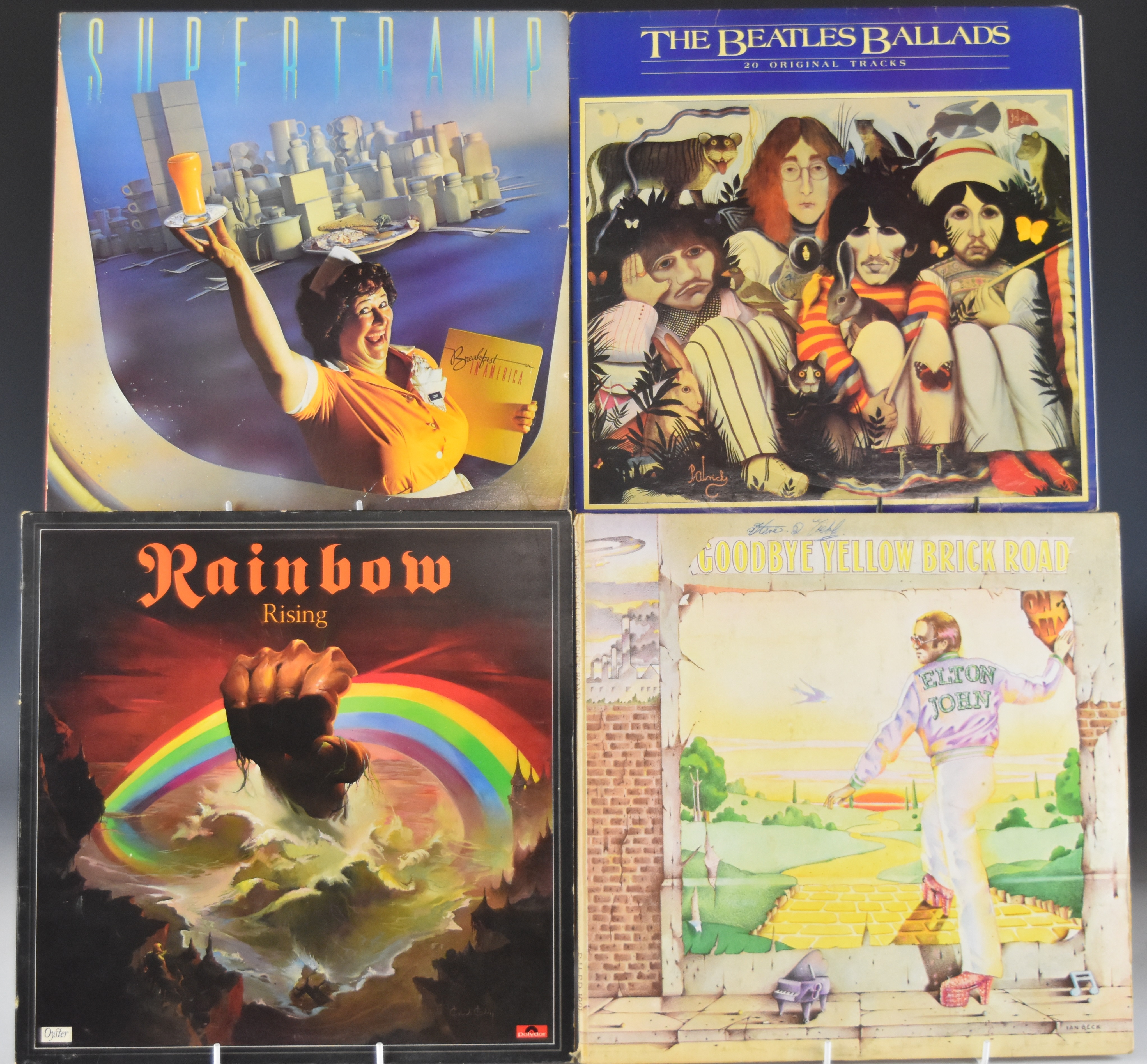 Twenty Rock, Prog Rock and Heavy Rock albums including Rainbow Rising, Elton John, The Beatles,