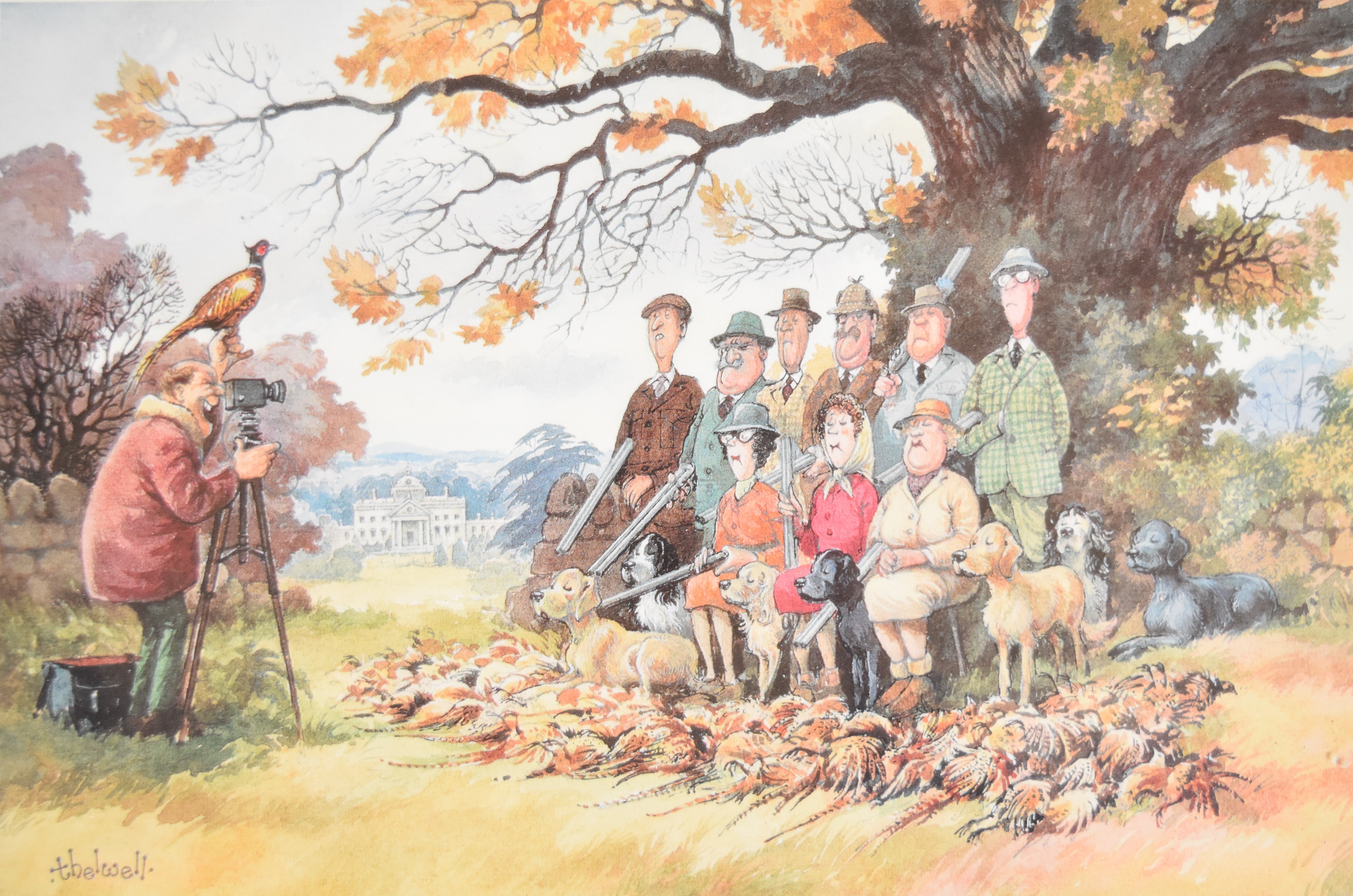 Two Norman Thelwell signed limited edition of 850 prints 'The Smooth Shoot' and 'The Royal Shoot', - Image 2 of 10