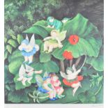 Beryl Cook (1926-2008), signed limited edition (275/750) print Fairy Dell, novelty fairies amongst