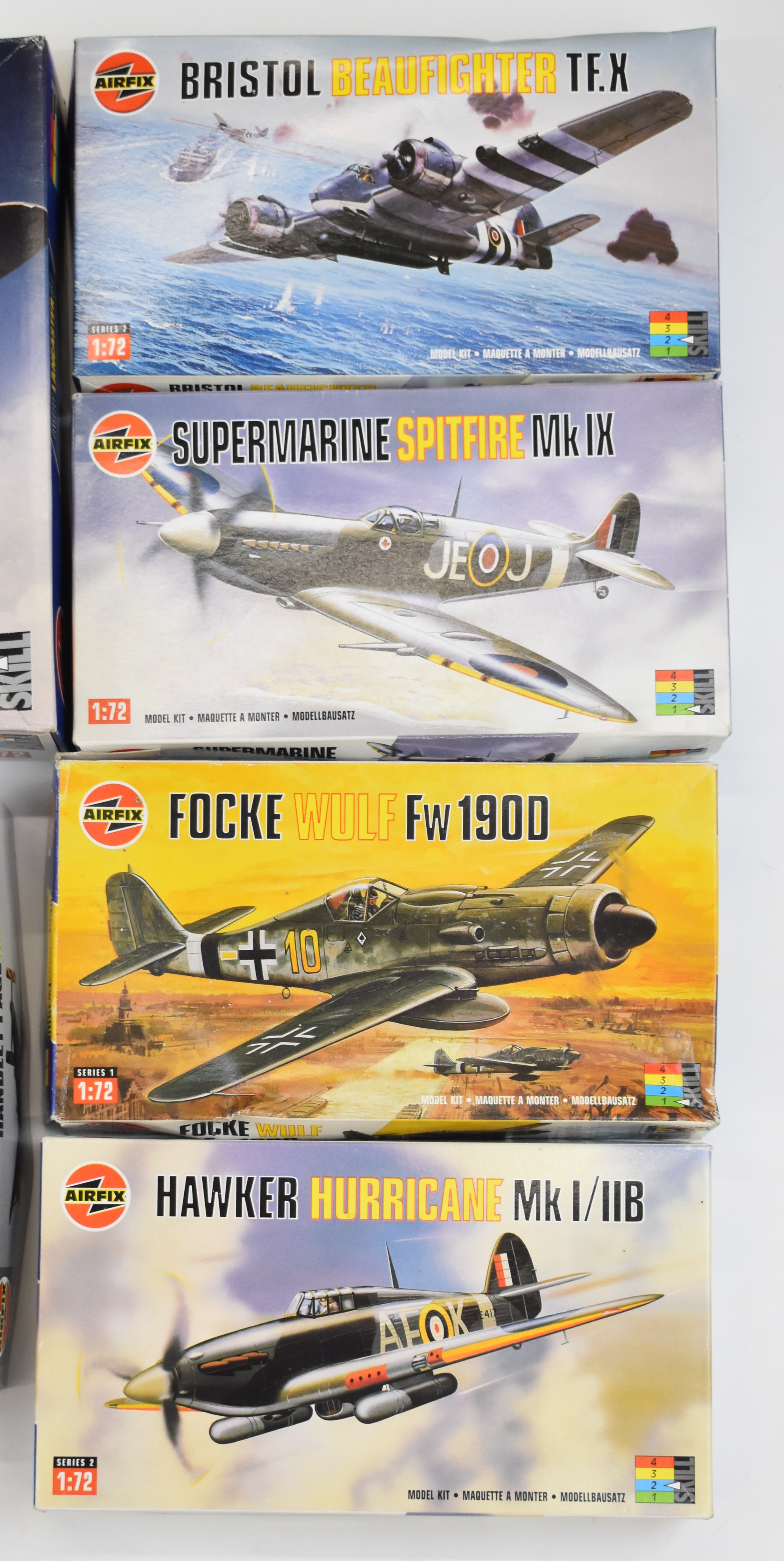 Ten Airfix 1:72 scale plastic model World War 2 aircraft kits to include Hawker Hurricane 02067, - Image 4 of 5