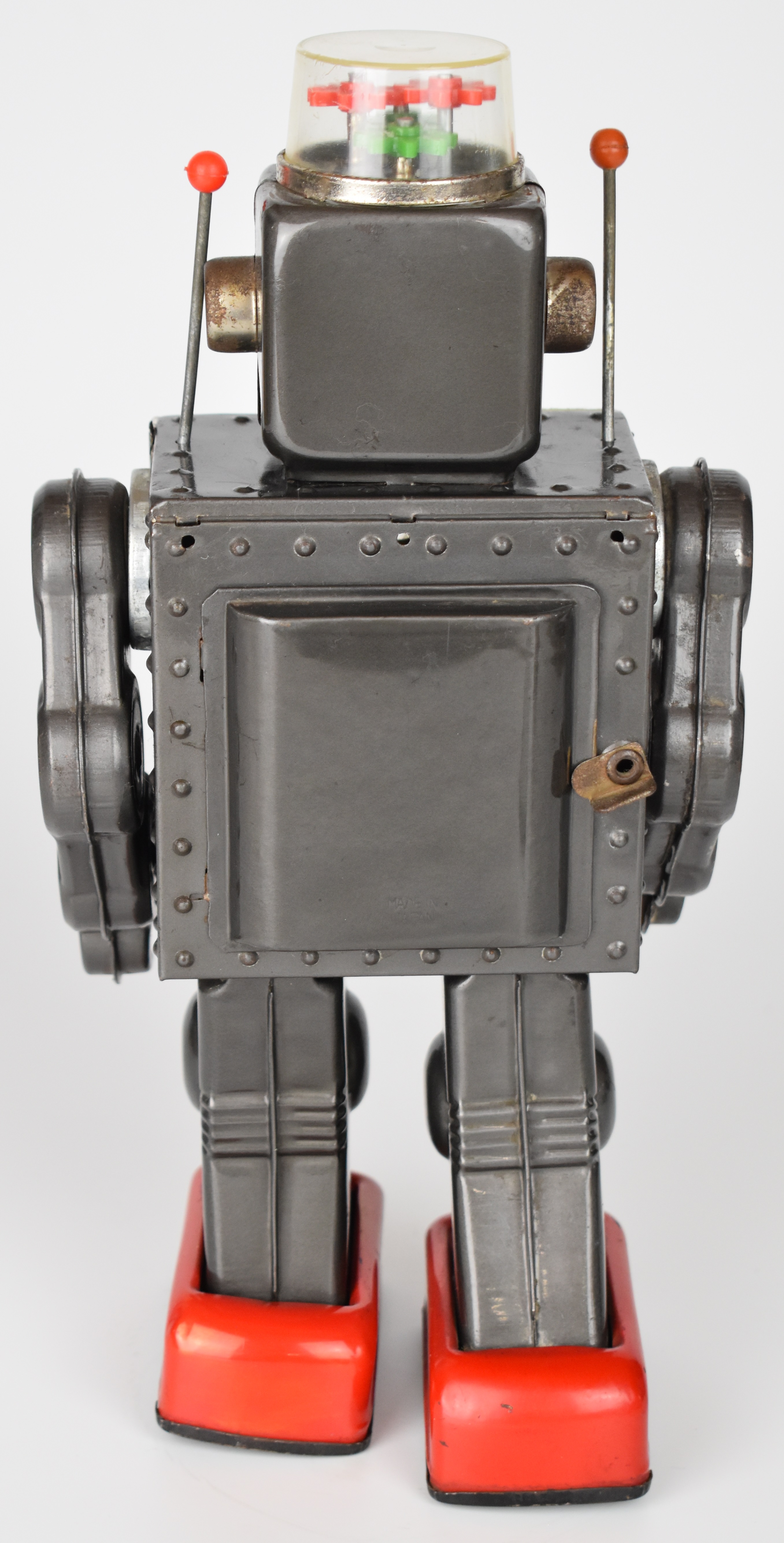 Japanese battery operated tinplate 'Fighting Robot' by Horikawa (SH Toys), height 28.5cm. - Image 3 of 7