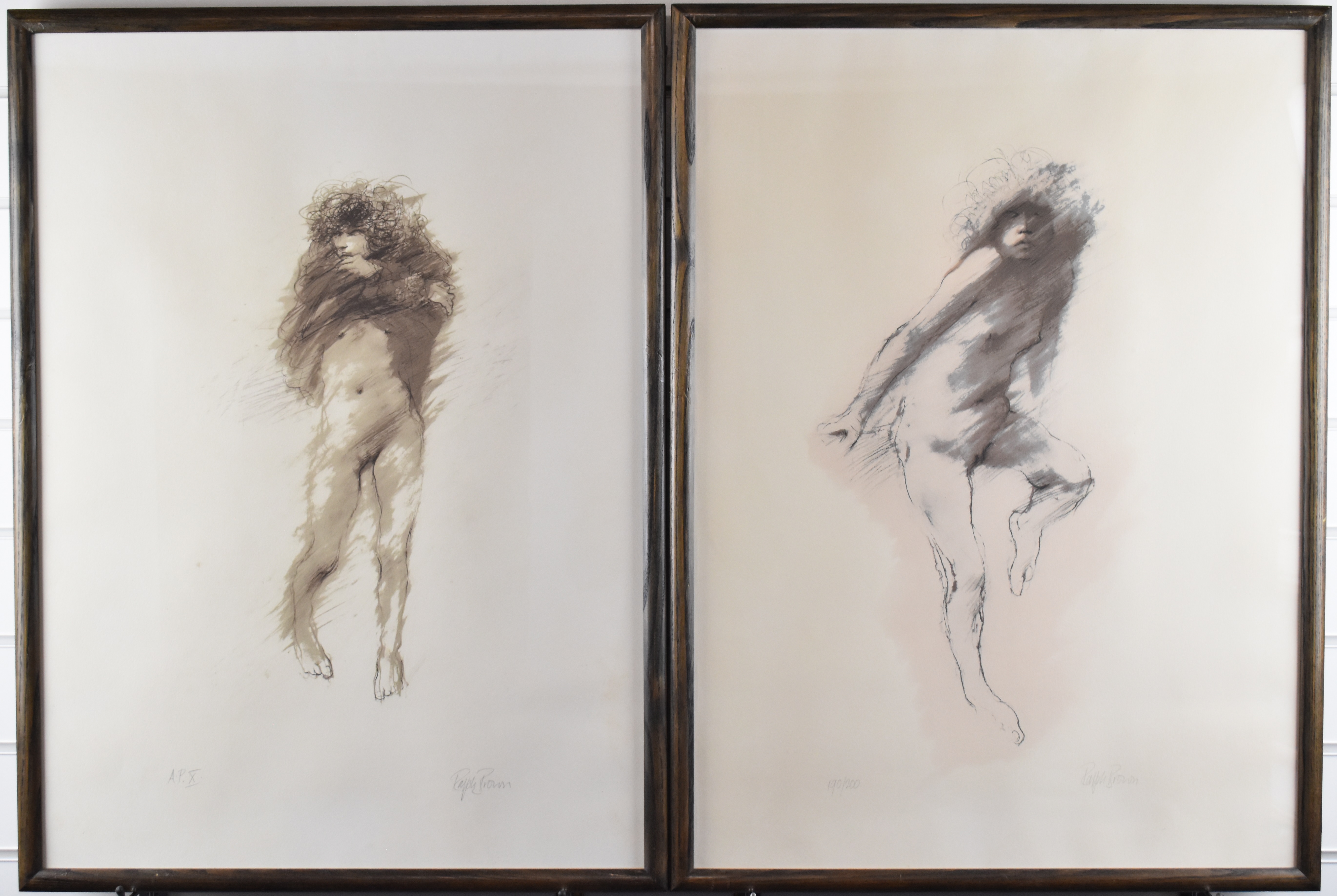 Ralph Brown (1928-2013) two signed prints of nude ladies, one limited edition, 190/200 the other