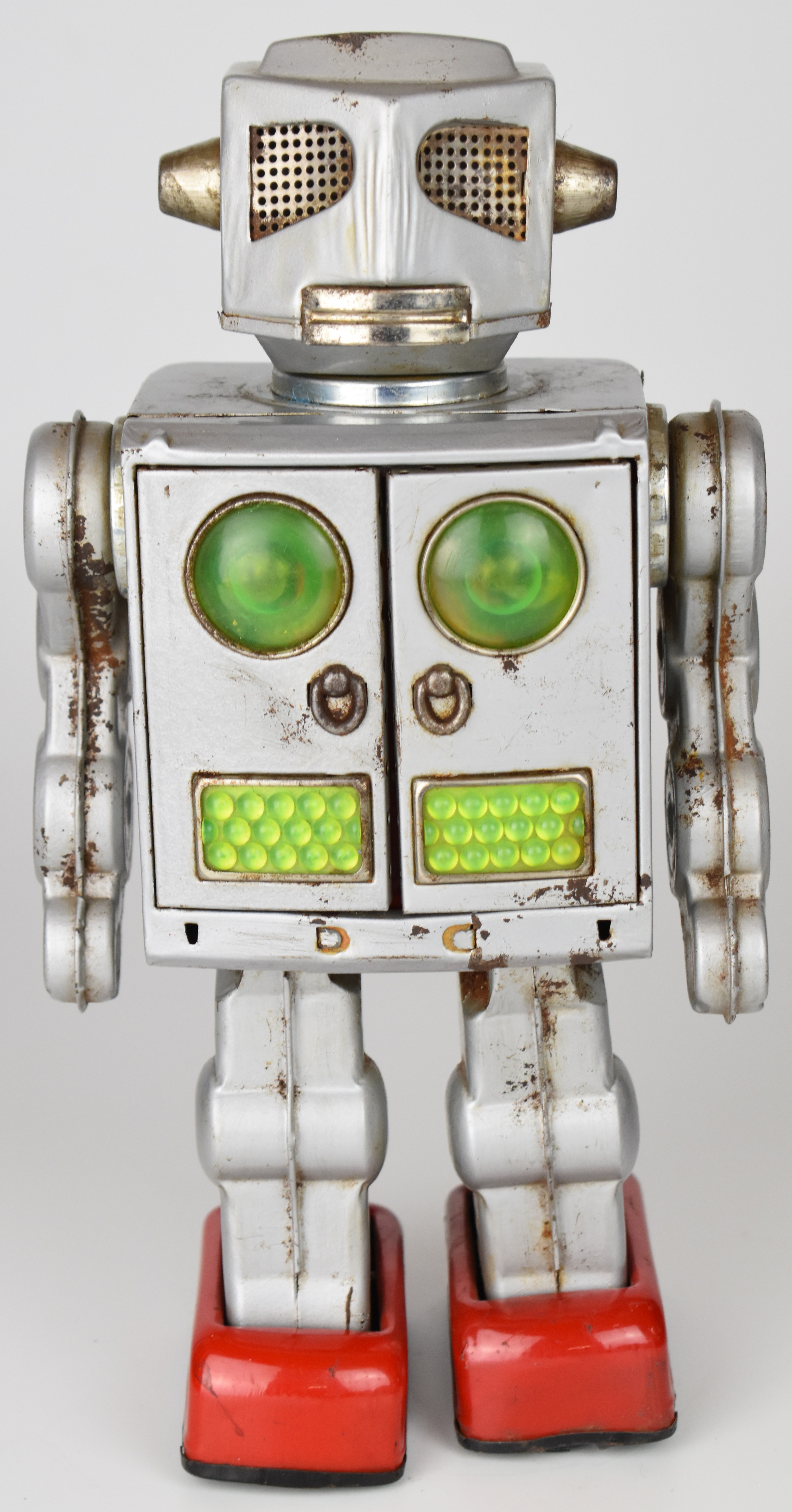 Japanese battery operated tinplate 'Attacking Martian' robot by Horikawa (SH Toys), height 29cm. - Image 2 of 7