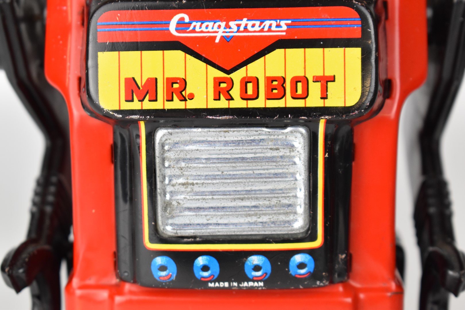 Japanese battery operated tinplate 'Cragstans Mr. Robot' by Yonezawa (Japan), height 28cm. - Image 7 of 7