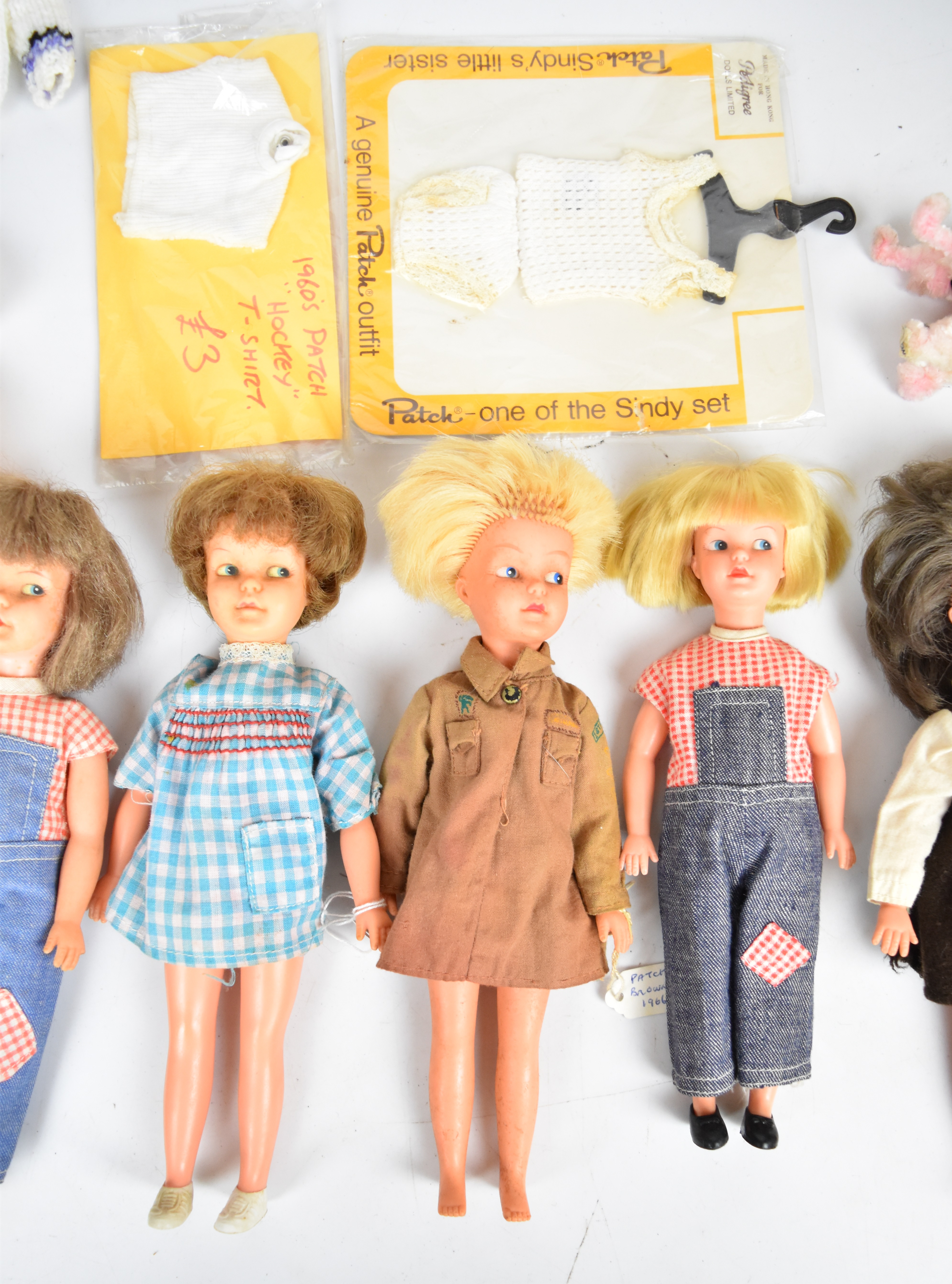 Eight vintage Sindy Patch dolls by Pedigree dressed in original 1960's outfits, together with a - Image 3 of 5