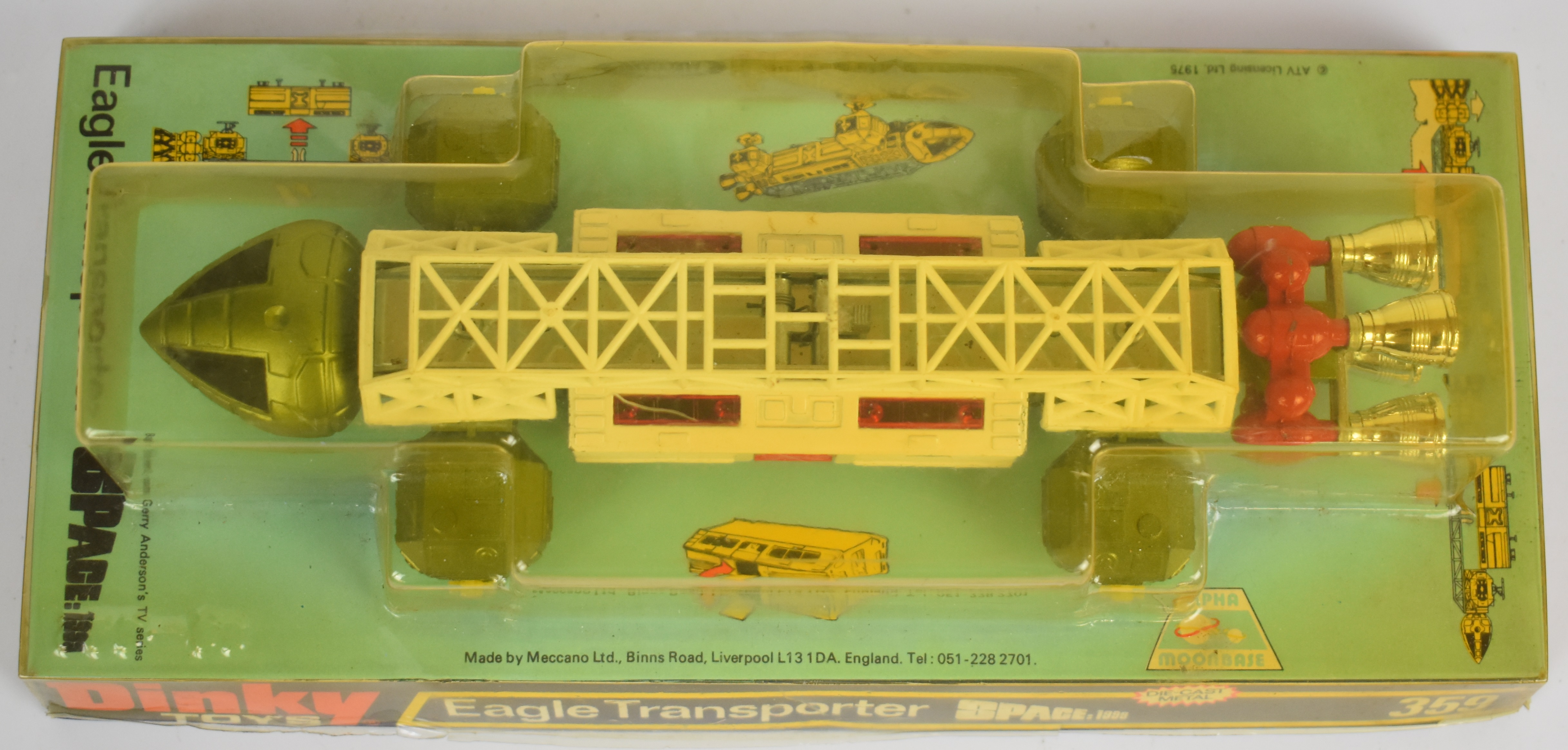 Dinky Toys Space:1999 diecast model Eagle Transporter, 359, in original bubble display box. - Image 2 of 3