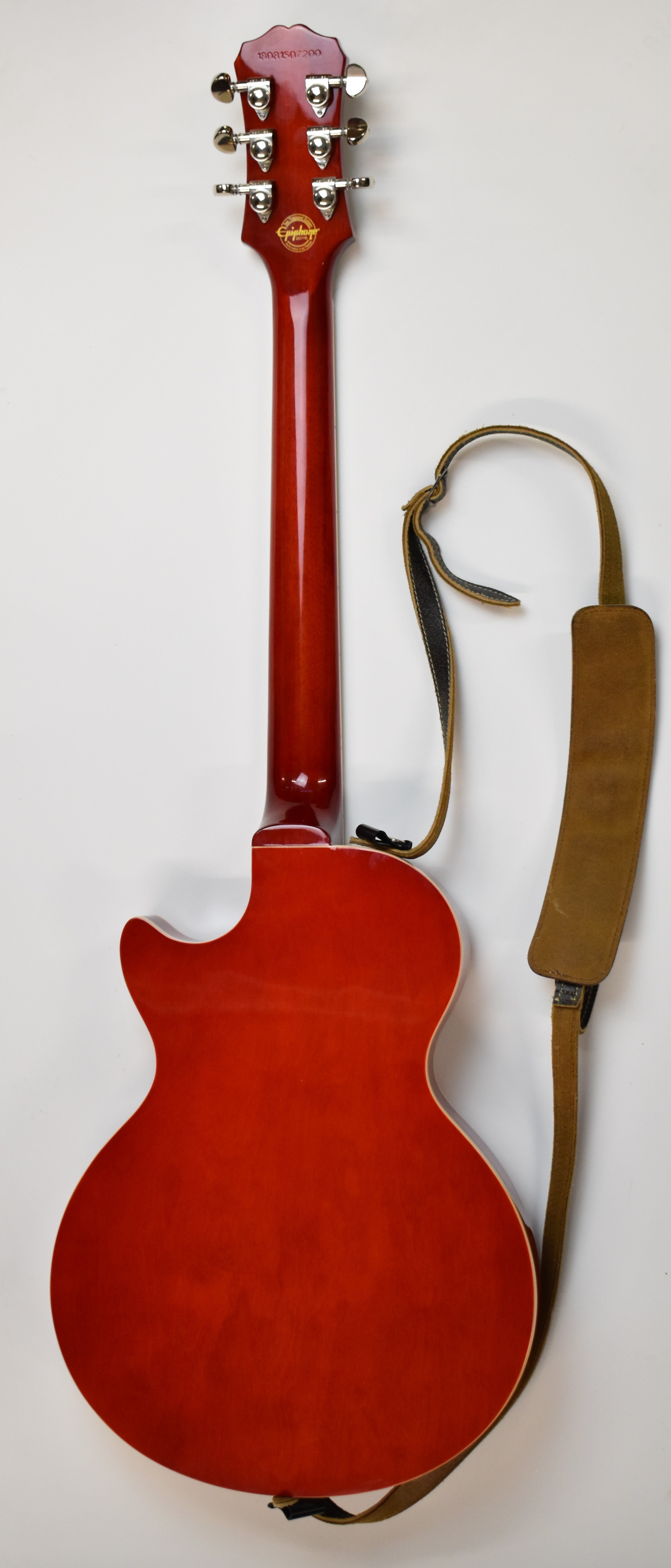 Epiphone Les Paul ES semi-hollow body electric guitar in Cherry Sunburst finish, 22 frets, serial - Image 4 of 7
