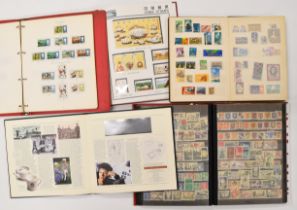 A stamp collection in three volumes, the 1987 GB Yearbook and the 2005 China Yearbook, both with