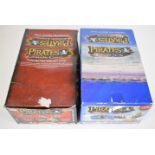 A box of WK Games / Wiz Kidz Pirates of the Revolution constructible strategy gaming cards