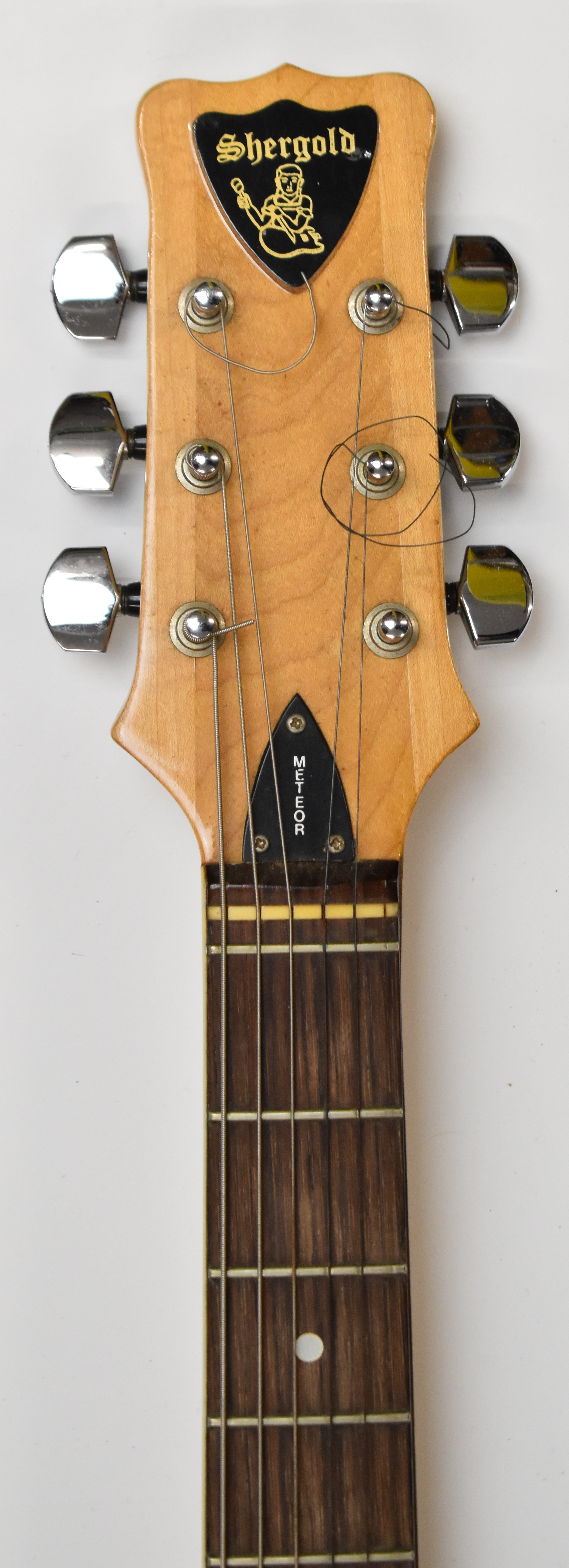 Shergold Nu Meteor electric guitar circa 1980 reportedly only forty produced, with tobacco - Image 3 of 8