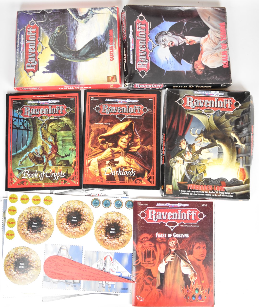 Six Advanced Dungeons & Dragons 2nd Edition Ravenloft role playing game campaign settings comprising