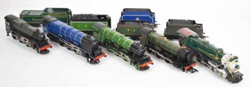 Five Hornby and similar 00 gauge model railway locomotives including Burton Agnes Halll, Duchess